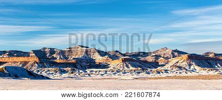 Snowing Winter In Them Mountain Side, Utah, Usa.