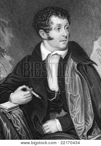Thomas Campbell (1777-1844). Inciso da J.Jenkins e pubblicato in The Galleria di ritratti con Me