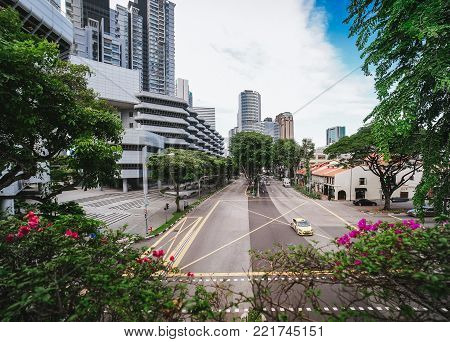 Car traffic in the modern city. Speed