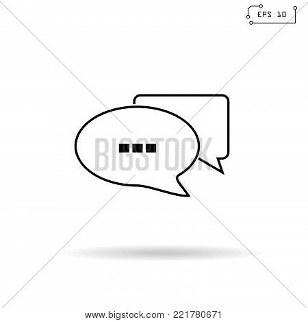 Speech bubble icon .Simple vector symbol. Vector Illustration.EPS 10