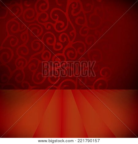 Vector Mockup Empty  Room - Floor and Wall