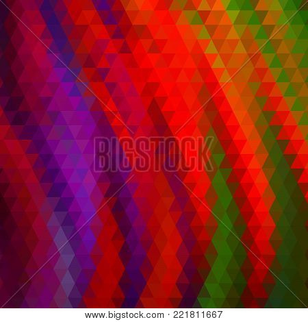 Vector Abstract Geometric Triangular Background with Stripes. Tabby Trendy Triangle Polygonal Mosaic Template Pattern.