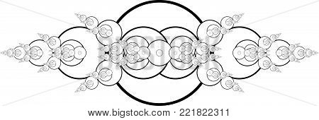 Flat Vector Computer Generated  Annular Fractal - Generative Art