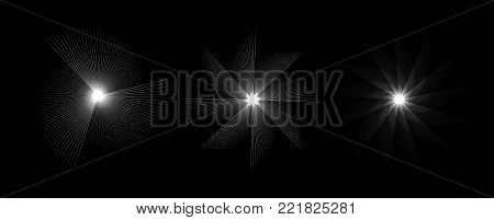 Vector Round Radial Laser Projector Graphic Elements