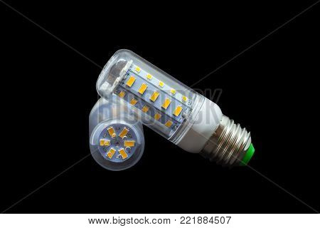 Led Light Blub On Background With Clipping Path.