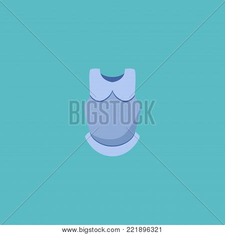 Icon flat body armor element. Vector illustration of icon flat bulletproof isolated on clean background. Can be used as body, armor and bulletproof symbols.