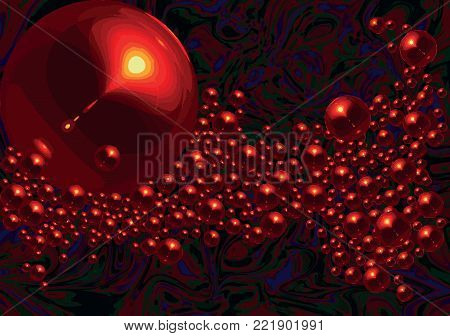 Vector with bubbles and interweaving image. Made for writing surface, book illustration, jewelry store, christmas and new year festival, party ticket invite, fashion showroom, shop