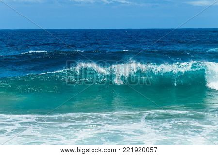 Rocky Ocean Waves Coastline