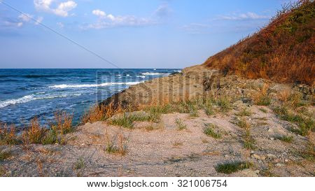 Amazing Sunset Seascape Of The Coastline Of Lozenets, Burgas Region, Bulgaria
