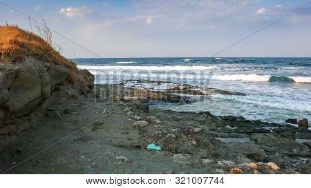 Amazing Sunset Seascape Of The Coastline Of Lozenets, Burgas Region, Bulgaria
