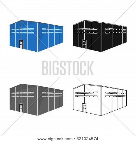 Vector Design Of Warehouse And Storage Logo. Set Of Warehouse And Hangar Vector Icon For Stock.