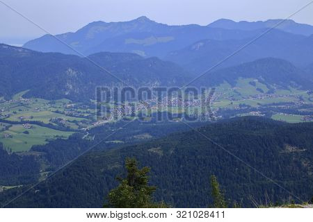 View Of The Chiemgau Alps Near Reit Im Winkl In The District Of Traunstein In Bavaria