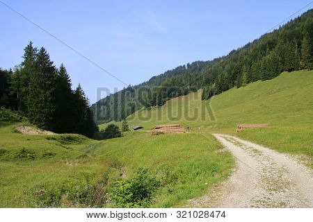 View Of The Chiemgau Alps Near Reit Im Winkl In The District Of Traunstein In Bavaria