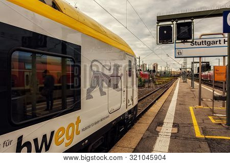 Stuttgart,germany - September 06,2019:main Station This Is One Of The Modern Local Train Lines,which