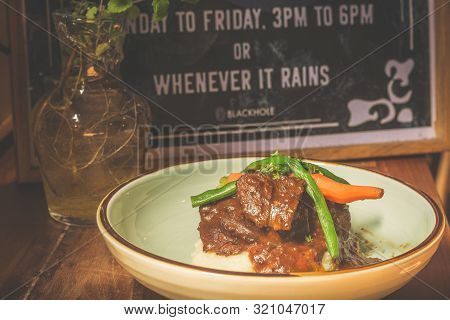 Cheeky Git Braised Beef Cheek Stew With French Beans And Housemade Mash