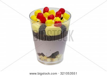 Mini Canapes For Refreshments At Banquets Receptions Catering On A White Background.