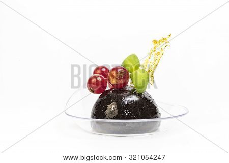 Mini Canapes For Refreshments At Banquets Receptions Catering On A White Background.