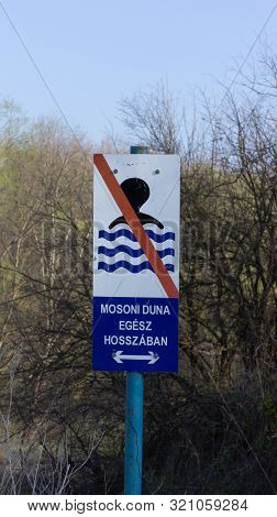 Swimming Along The Moson Danube Is Prohibited