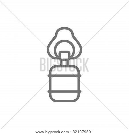 Artificial Ventilation Bag Line Icon. Isolated On White Background