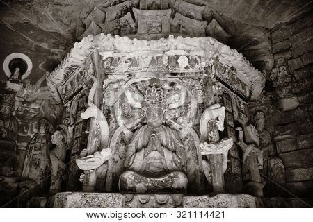 Dazu Rock Carvings as the World Heritage Site located in suburb Chongqing, China