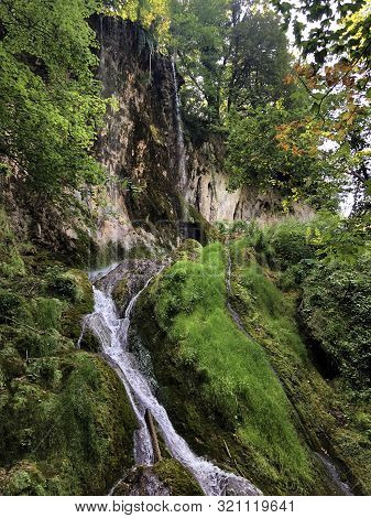 Waterfall Skakavac In A Forest Park Jankovac Or Slap Skakavac U Park Sumi Jankovac - Papuk Nature Pa
