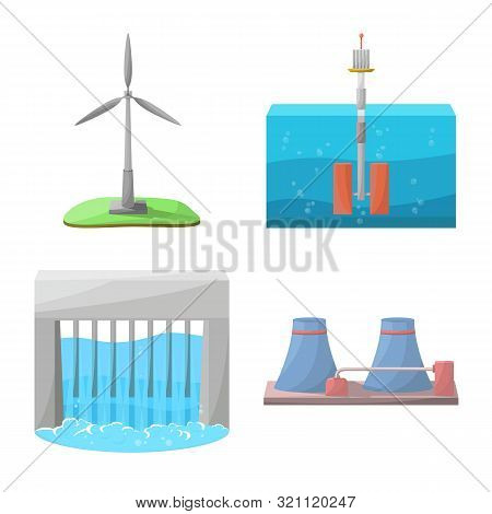 Vector Design Of Energy And Alternative Logo. Collection Of Energy And Development Vector Icon For S