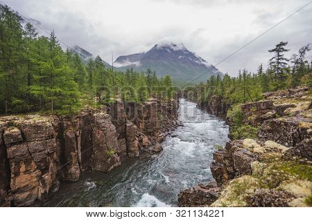 Hoisey River On Putorana Plateau. Russia, Siberia
