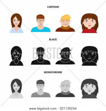 Isolated Object Of Avatar And Person Symbol. Collection Of Avatar And Profession Vector Icon For Sto