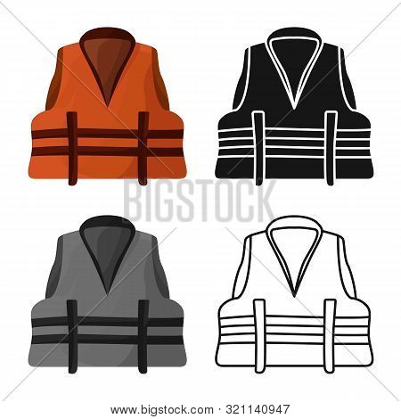 Vector Design Of Vest And Jacket Sign. Collection Of Vest And Lifejacket Stock Vector Illustration.