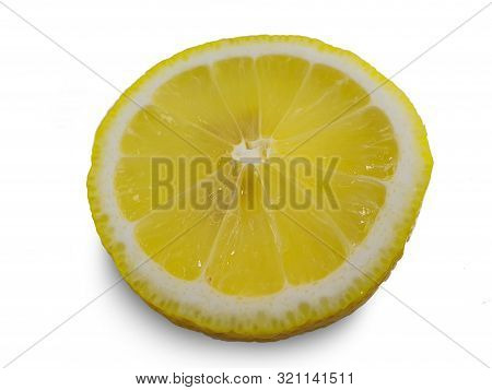 Lemon Slice, Isolated On A White Background