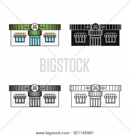 Isolated Object Of Store And Shop Icon. Set Of Store And Grocery Vector Icon For Stock.
