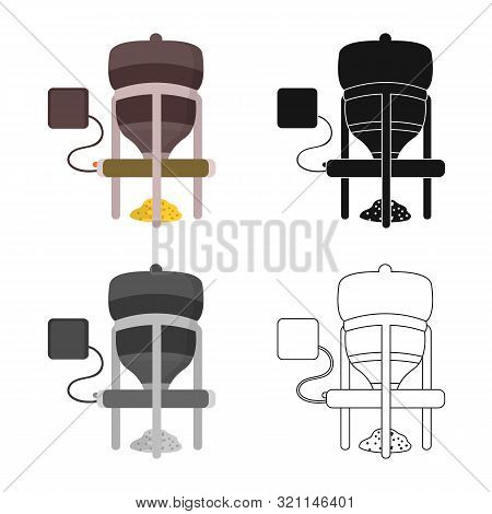 Vector Design Of Feed And Machine Icon. Set Of Feed And Industry Vector Icon For Stock.