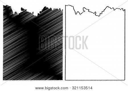 Mcculloch County, Texas (counties In Texas, United States Of America,usa, U.s., Us) Map Vector Illus