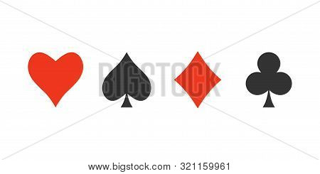 Playing Cards Icon. Vector Illustration, Flat Design.