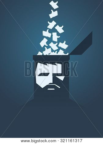 Social Media And Network Addiction Vector Concept. Symbol Of Internet Abuse, Modern Millennial Gener
