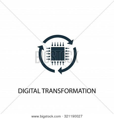 Digital Transformation Icon. Simple Element Illustration. Digital Transformation Concept Symbol Desi