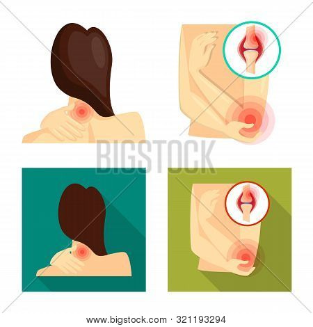 Isolated Object Of Hospital And Rendering Sign. Collection Of Hospital And Help Stock Vector Illustr