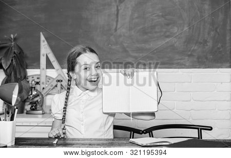 Small Girl Study With In School. Formal Informal And Nonformal Education. Future Success Is Studying