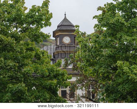 small village at the river rhine in germany