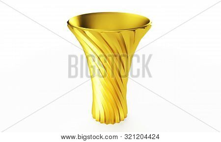 Ceramic Vase Isolated On White Background, 3d Rendering