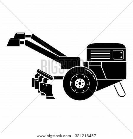 Walk-behind Tractor Icon. Simple Illustration Of Walk-behind Tractor Vector Icon For Web Design Isol