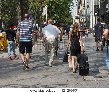 Koenigsallee High Street In Duesseldorf