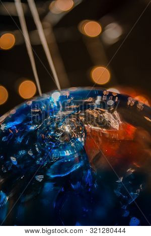 Macro Shot Of A Hand Blow Glass Ornament