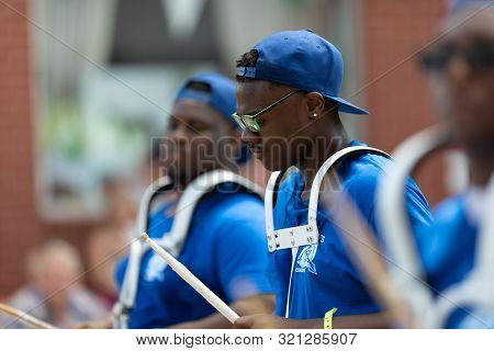 Buckhannon, West Virginia, Usa - May 18, 2019: Strawberry Festival, Members Of The Bonnie Brae Knigh