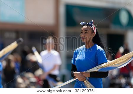 Benton Harbor, Michigan, Usa - May 4, 2019: Blossomtime Festival Grand Floral Parade, Members Of The
