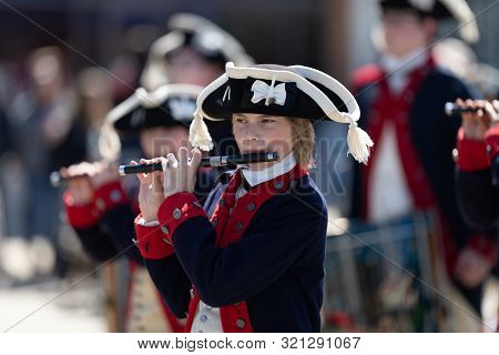 Benton Harbor, Michigan, Usa - May 4, 2019: Blossomtime Festival Grand Floral Parade, Young Men Wear