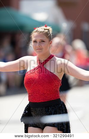 Buckhannon, West Virginia, Usa - May 18, 2019: Strawberry Festival, Members Of The Upshur County Bat