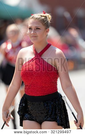 Buckhannon, West Virginia, Usa - May 18, 2019: Strawberry Festival, Members Of The Upshur County Bat