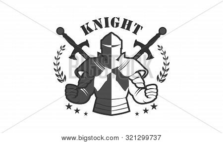 Knight Medieval Est 1975 Logo. Vector Illustration Vector