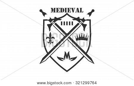 Knight Medieval Est 1975 Logo. Vector Illustration Vector